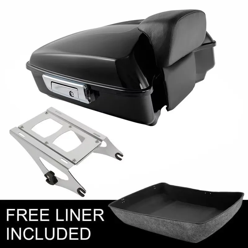 Motorcycle Chopped Trunk Backrest Mount Rack For Harley Touring Road Glide Electra Glide 2014-2025 Rear Trunk