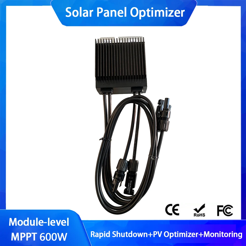 600W PV Power Optimizer MPPT 15A 70V Input Ip68 Real-time Solar Panel Monitoring Voltage-Limiting Anti-Hotspot