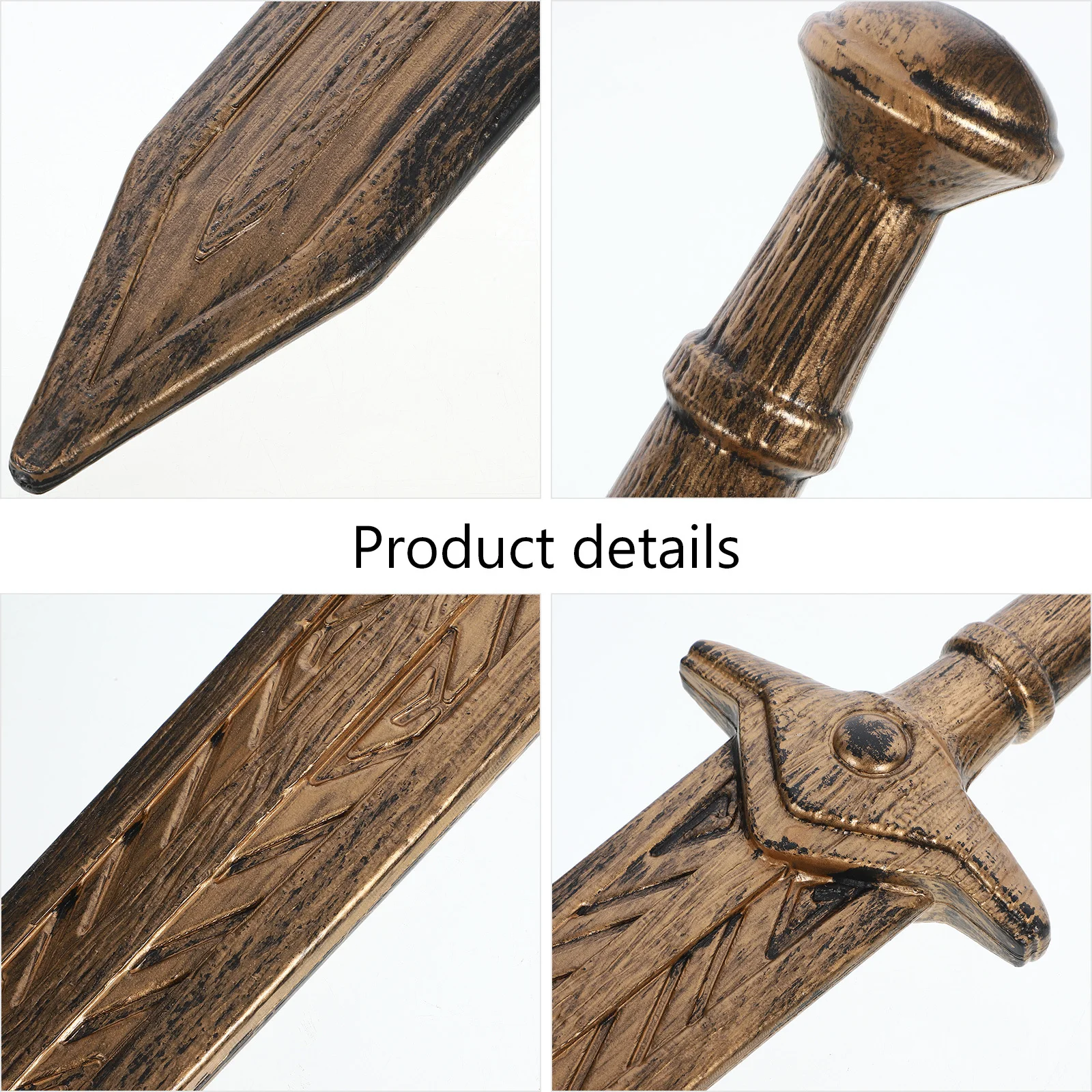 Épée réaliste accessoire large semblant jouer accessoire de déguisement jeu interactif Cosplay épée romaine accessoire Cosplay accessoires