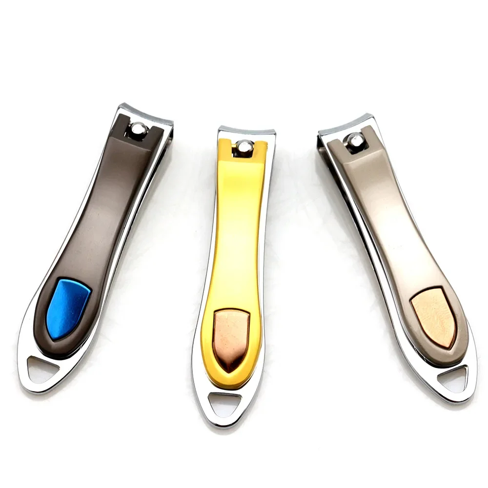 1pcs Portable Splash Proof Nail Clipper Fashionable Pattern 3-color Nail Clipper Antiskid Nail Clipper Pedicure Tools