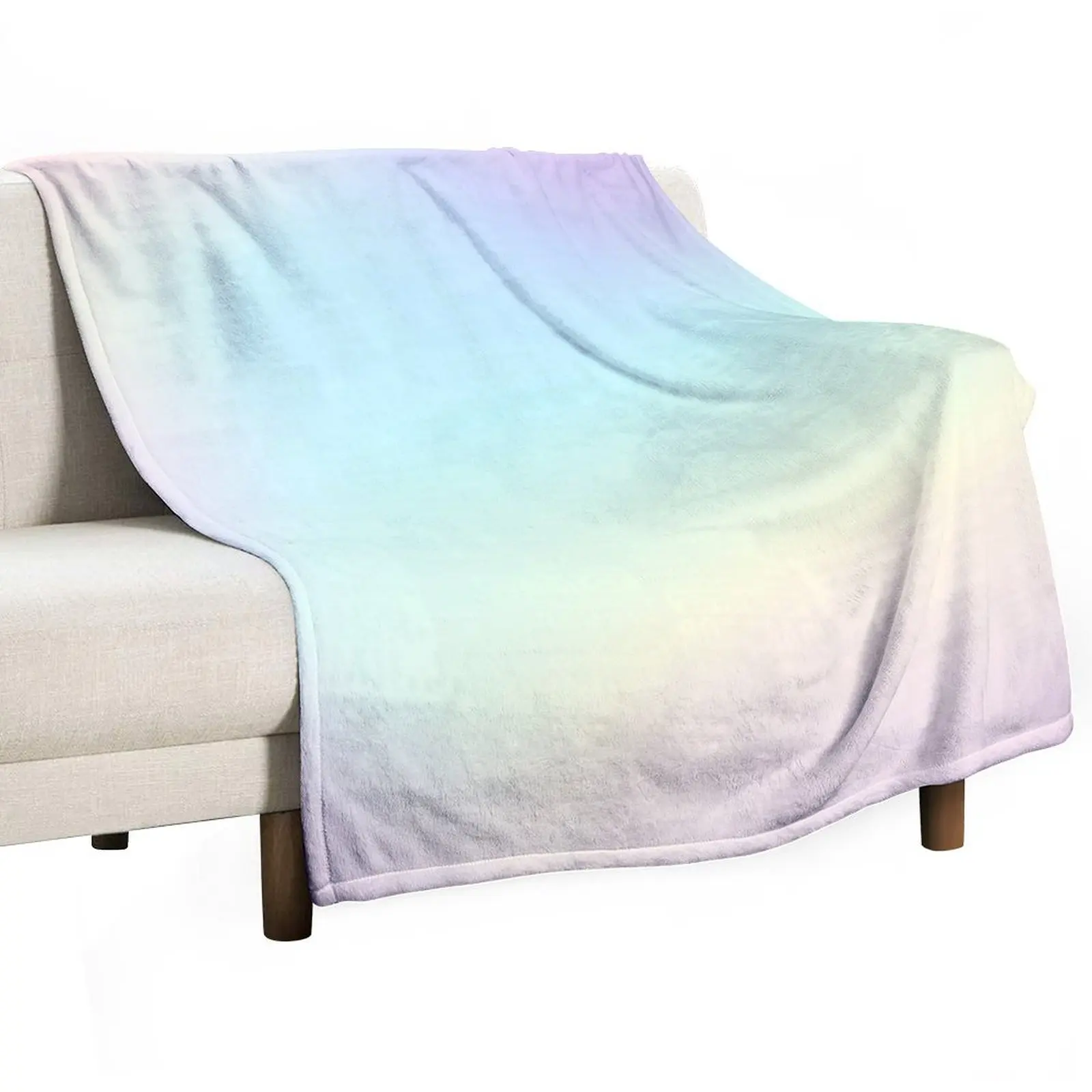 

Pale Pastel Rainbow Gradient Design Throw Blanket valentine gift ideas Sofa Throw Blankets