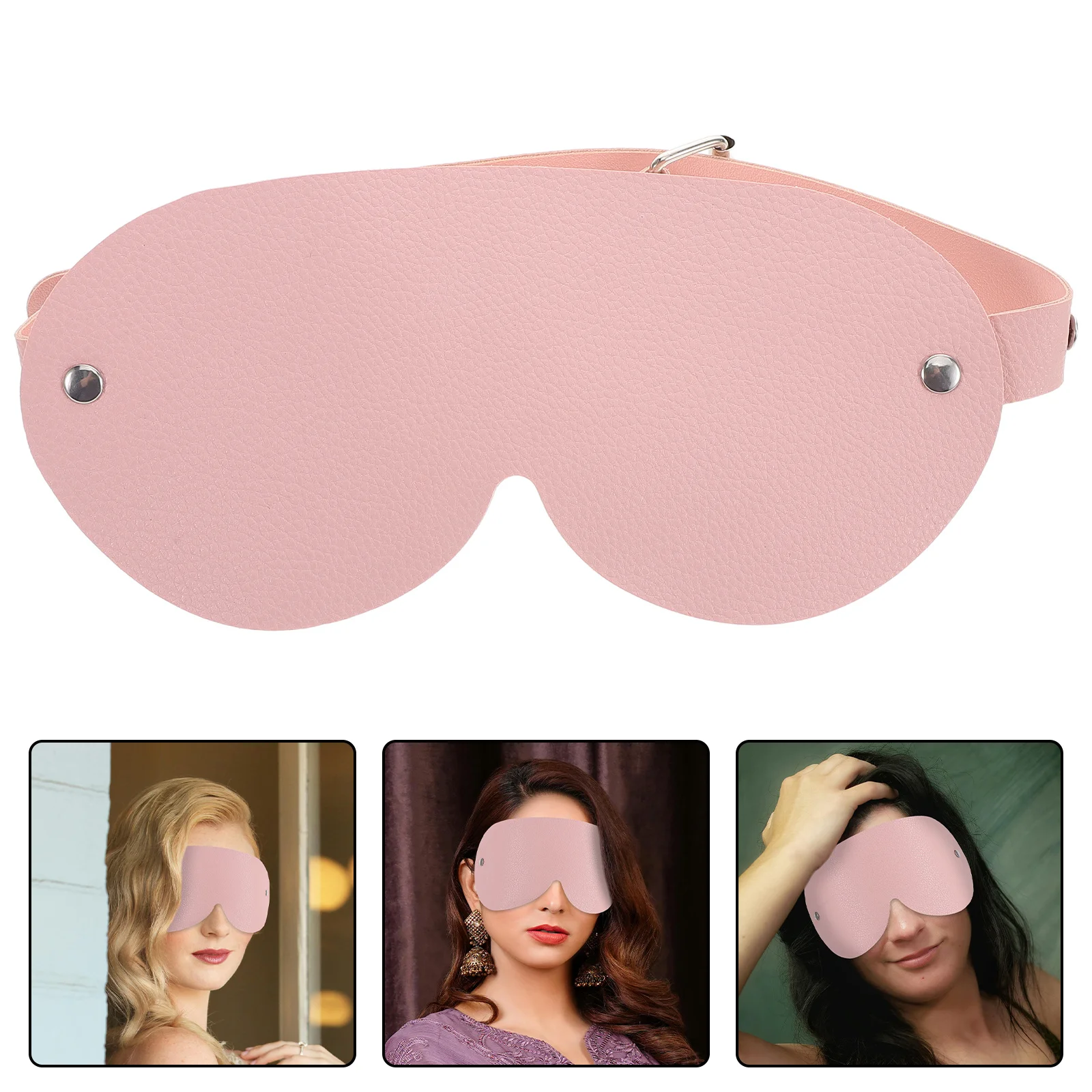 

Pu Eye Mask Light Blocking Adjustable Strap For Party Cosplay Masquerade Festival Carnival Blindfold