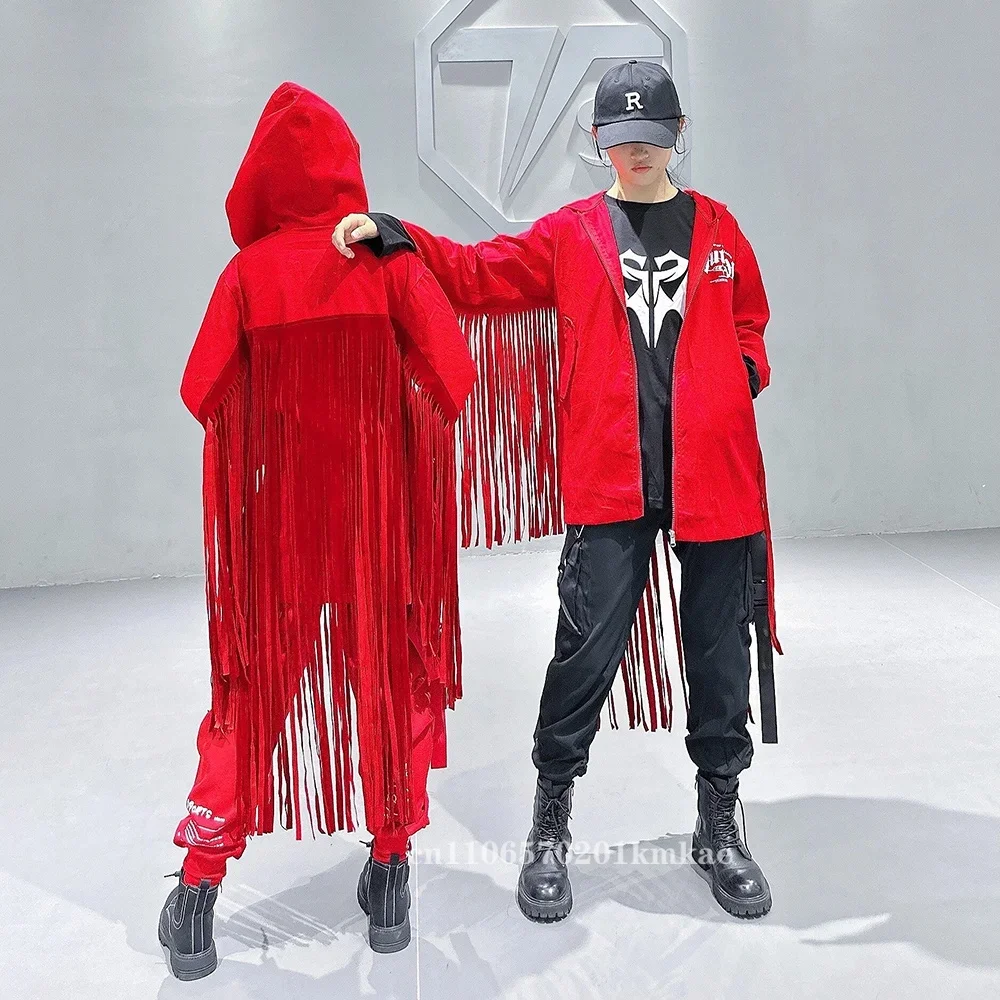 Woman Hip Hop Performance Costume Set T Stage Rehearsal Outfit Street Dance Competition Wear Fashion Loose Hip-hop Stage Show