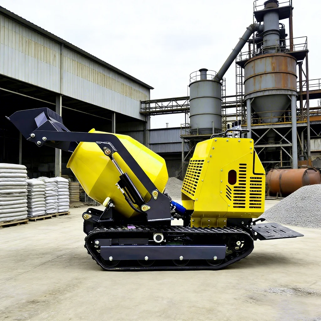 YG Customized Portable Tracked Cement Mixer with Dumper Mini Crawler Diesel Concrete Mixing Machine Mini Concrete Pump
