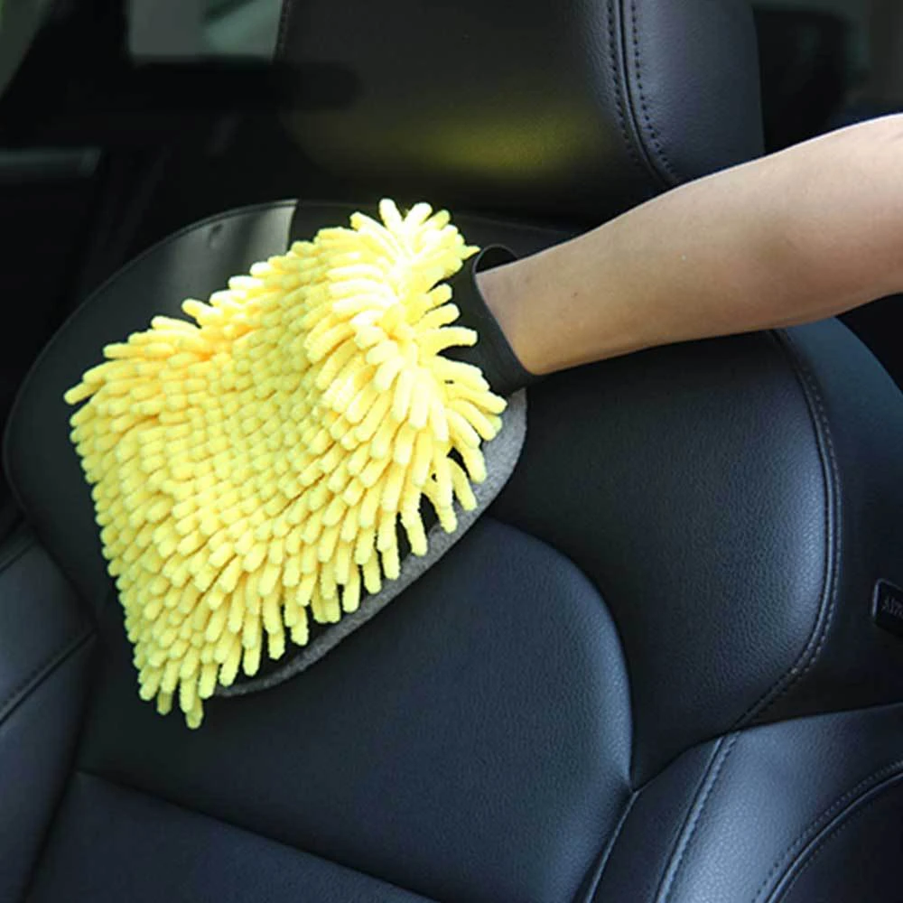 Car Wash Glove Coral Mitt Soft Anti-scratch For Car Wax Detailing Brush Car Wash Multifunction Thick Cleaning Glove Accessories