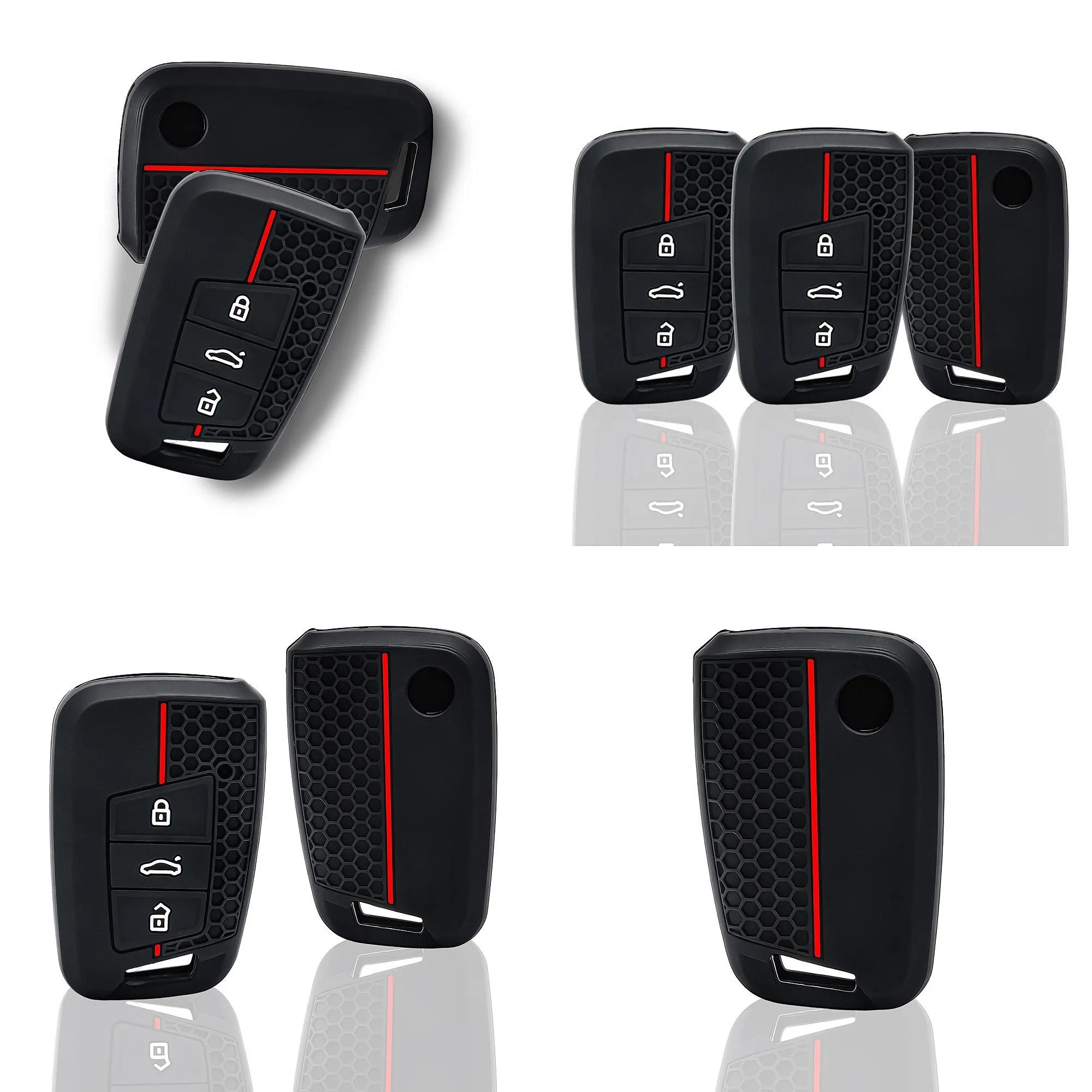 Silicone Car Key Fob Cover For VW Magotan GTE Passat B7 CC Arteon Skoda Fabia Superb A7 Kodiaq