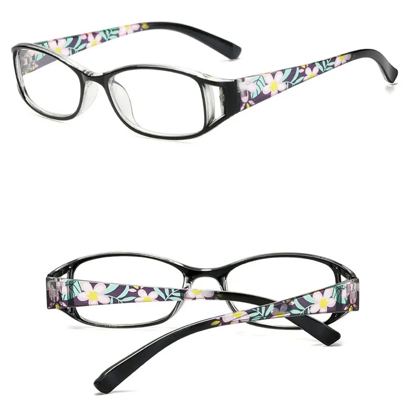 Neue farbige Lesebrille für Damen aus Kunstharz mit hohlem Design, elegante bedruckte Brille für ältere Menschen, Lesebrille im Großhandel.