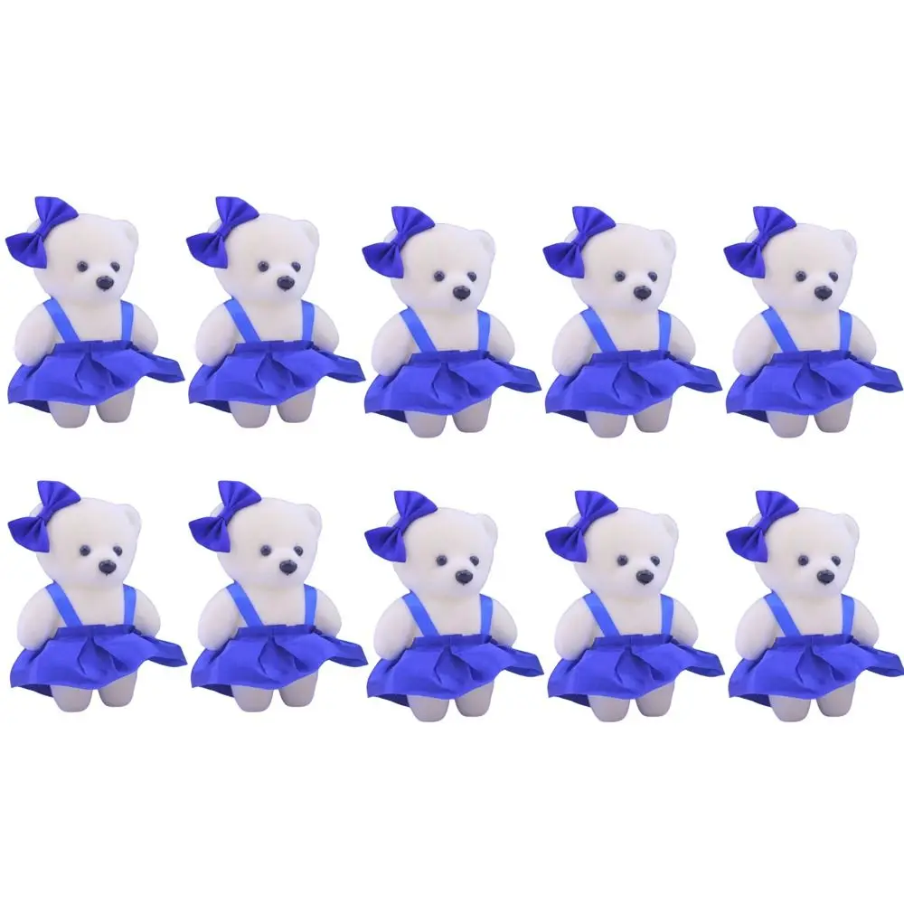 10pcs/set Foam Bear Bear Plush Foam Toys Plush Animal Plush Doll Mini Bear Flower Bouquet 11cm DIY Cartoon Bouquet Doll