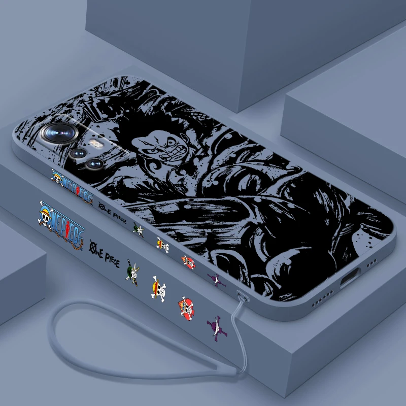 Cartoon O-one Pieces Cute For Xiaomi Mi 13 12T 12S 12X 11i 11X 11T 10T 10S Lite Pro Ultra Liquid Left Rope Phone Case image 3