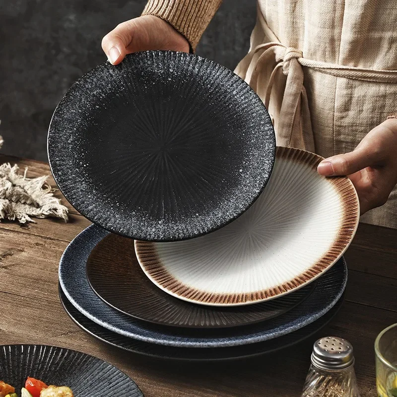 1-plato-plano-rayado-japones-de-ceramica-para-bistec-vajilla-de-alta-gama-para-cafeterias-comerciales-y-uso-domestico