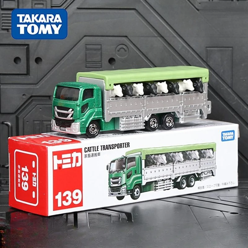 Takara Tomy Tomica NO.139 Cow Transport Truck Alloy Toy Vehicle Diecast Metal Model Children's Birthday Gift Toys Xmas Gift