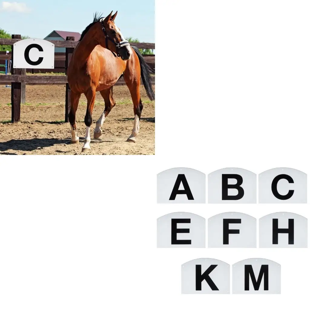 

Настенные буквы для выездковых арен для спортсменов, занимающихся соревнованиями и конным спортом. В комплект входят буквы для и