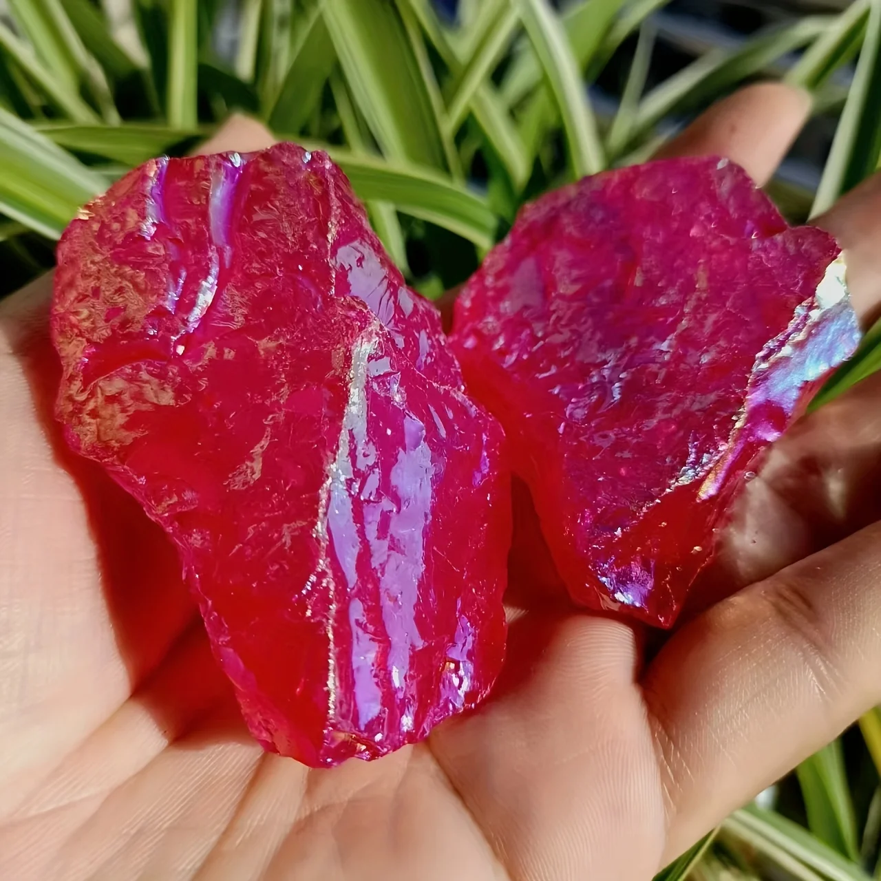 100g Aura Clear Quartz Red Raw Stone high-quality mineral crystal collection perfect home decoration unprocessed specimens