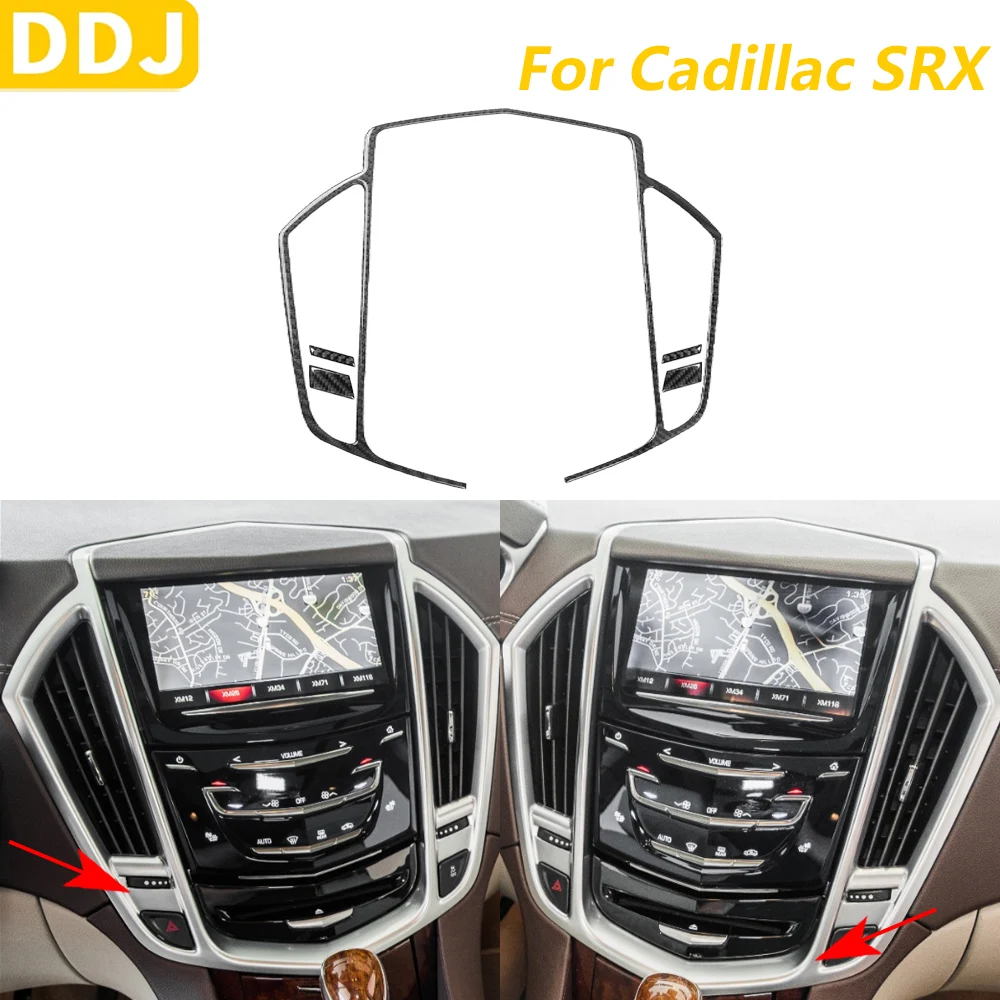 

Для Cadillac SRX 2013-2016 углеродное волокно, центральное управление, вентиляционное отверстие, рамка, панель, накладка, автомобильные аксессуары, внутренняя наклейка