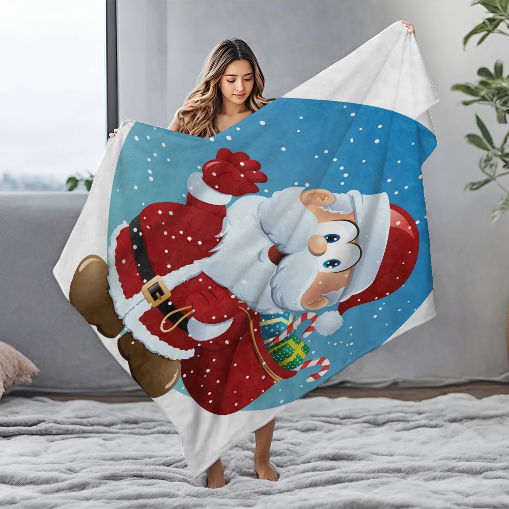 TU سانتا كلوز رمي بطانية عيد الميلاد الفانيلا الصوف لينة مريحة دافئة عطلة ديكور المنزل هدية احتفالية الرنة ثلج نمط يكون #4