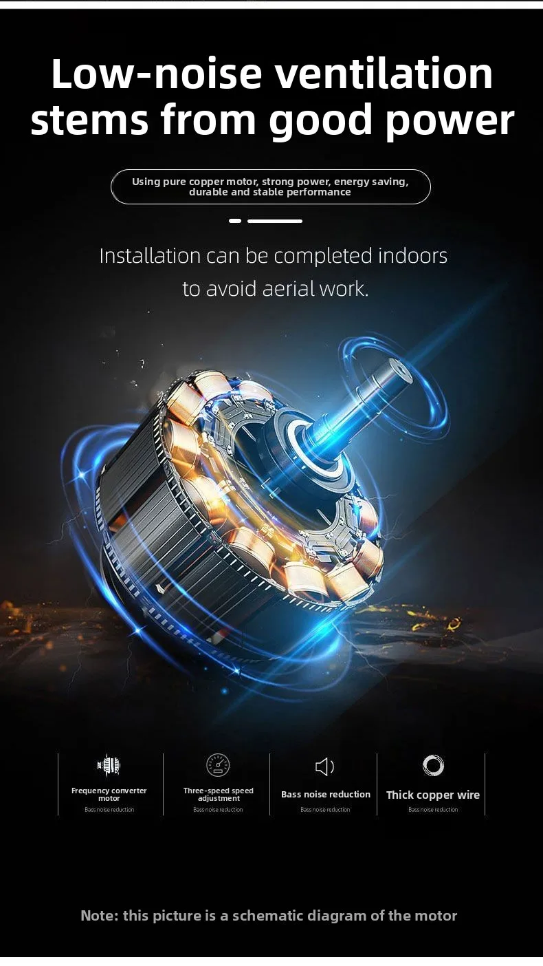 Household Fresh Air System Two-way Timed Circulation Ventilation Bedroom Exhaust Fan Wall Hanging Through Waterproof