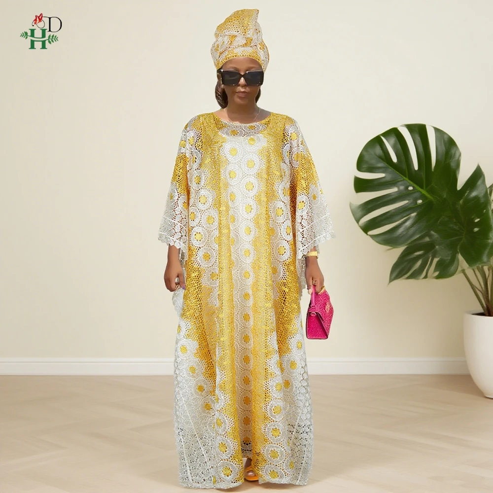 

African Lace Dresses For Women Fashion Muslim Ramadan White Wedding Outfit Church Gowns Plus Size Dashiki Ankara Robe Africains