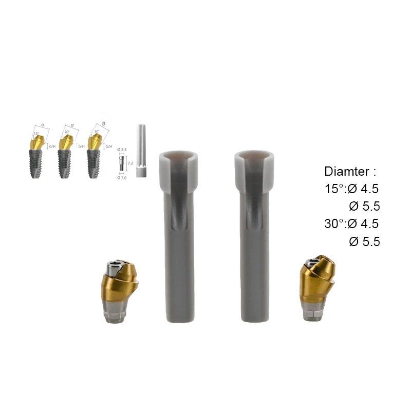 5Pcs Dental Angled & Conical Abutments for Dentium, Immediate Load Components & Transfer Copings.