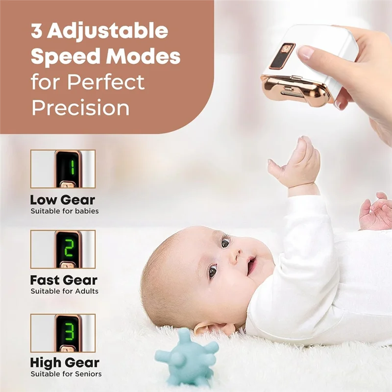 ASWUT-Automatic Electric Nail Clipper Trimmer Rechargeable Battery For Women Men Mom Her Kids