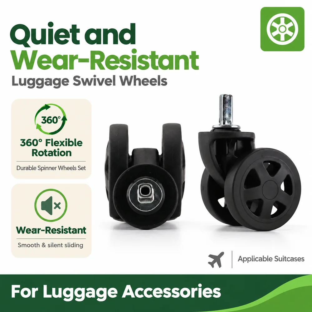 For Delsey Detachable Wheel Trolley Case Wheel Parts Luggage Lock Suitcase Wheel Caster Wear-Resistant Parts Wheel
