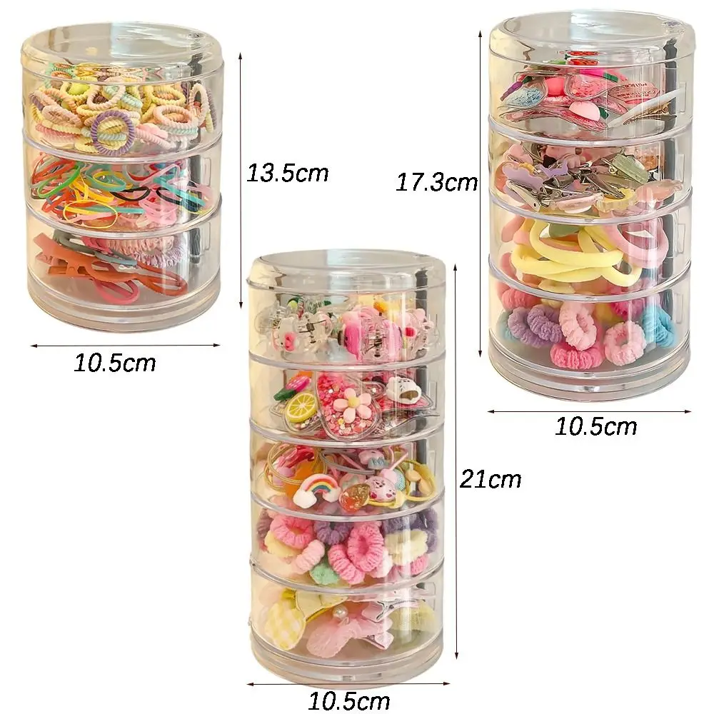 Haarschmuck-Organizer-Box, staubdicht, multifunktional, drehbare Aufbewahrungsbox, Aufbewahrungskoffer für Kopfbedeckungen – Detail 1