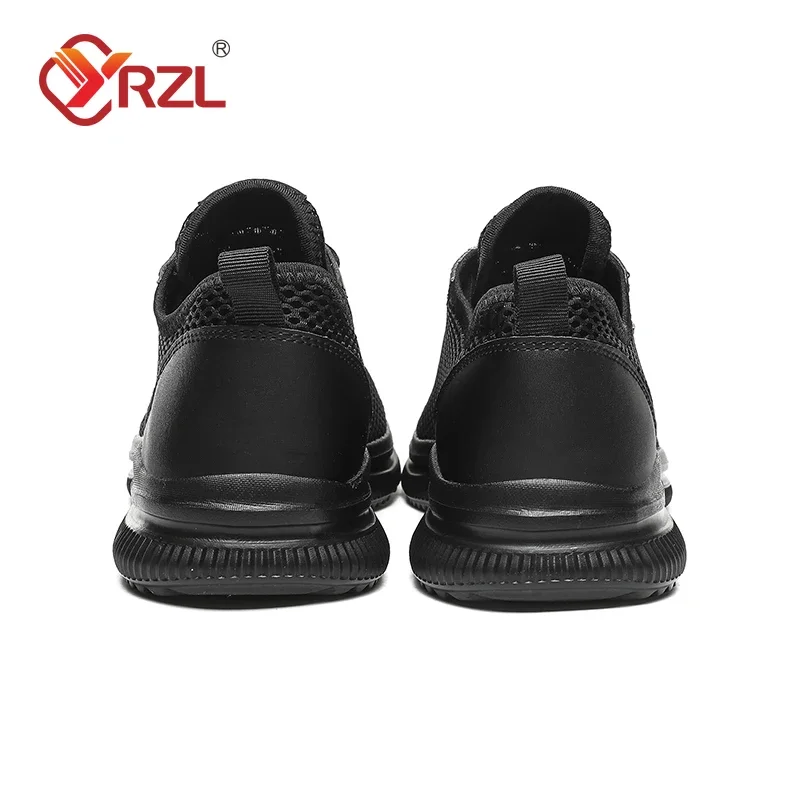 YRZL Summer Mesh Shoes Men Sneakers Breathable Lightweight Mens Casual Shoes Lace-Up Walking Footwear Comfortable Men Shoes