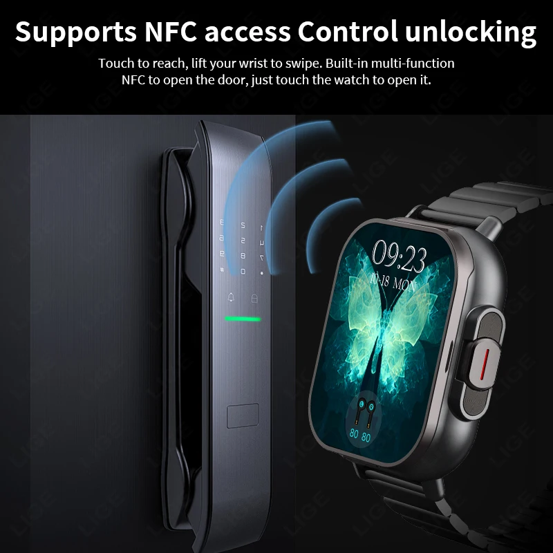 Reloj inteligente NFC TWS 2 en 1, auriculares Bluetooth, llamadas, frecuencia cardíaca, presión arterial, monitoreo de salud, auriculares, reproducción de música, reloj inteligente