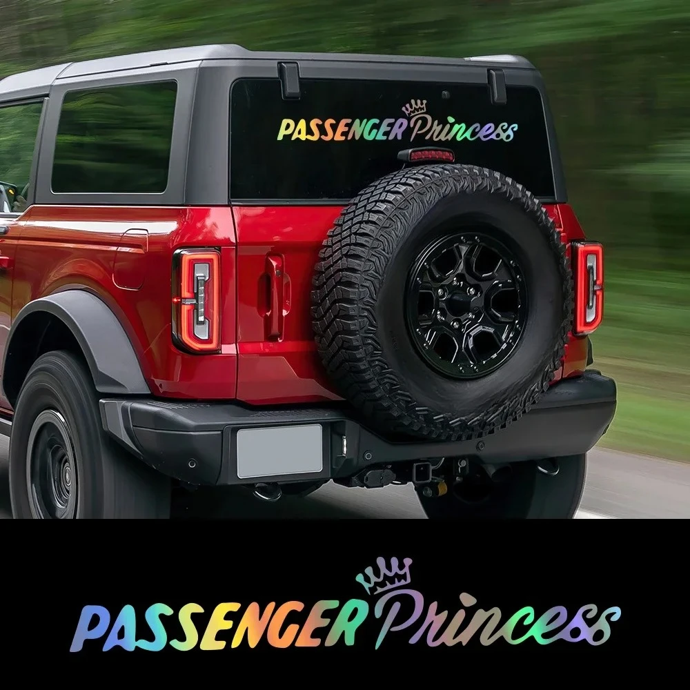 Passenger Princess Slogan Car Windshield Window Sticker Vinyl Decal Self-adhesive Auto Door Side Decoration Sticker Accessories