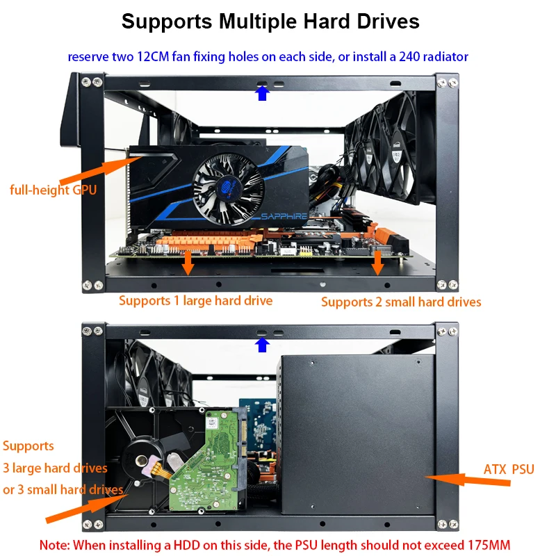 لتقوم بها بنفسك حافظة كمبيوتر إطار الكمبيوتر هيكل سطح المكتب تكويم الهواء المفتوح اختبار مقاعد البدلاء الهيكل يناسب ATX MacroATX E-ATX X79 X99 اللوحة الأم