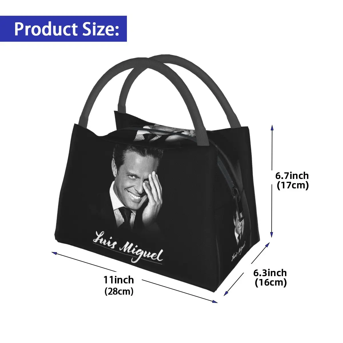 El Sol De Mexico Luis Miguel Insulated Lunch Bag for Women Picnic Storage Food Boxes Container Cooler Thermal Lunch Box Tote