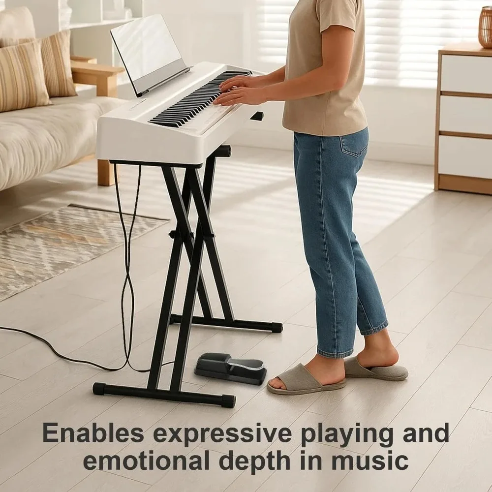 Digital Piano Sustain Pedal Advanced Keyboard Sustaining Pedal With Polarity Switch For MIDI Keyboard Yamaha Casio Electric view 3
