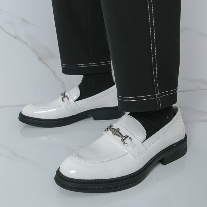 

Brand Pointed Business Wedding Dress Leather Shoes Fashion Korean Low Cut Men Casual Loafers Versatile Comfortable Driving Shoes