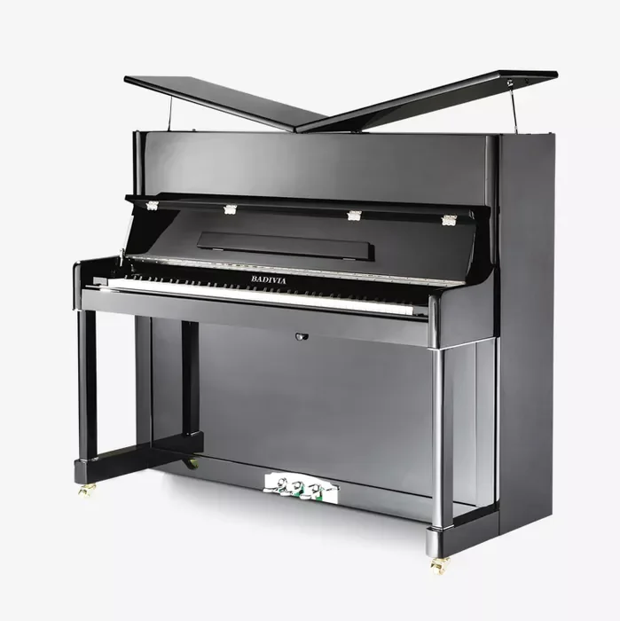 

88-key Black Gloss Upright Piano Spruce Soundboard Five Solid Wood Back Posts 18-ply Hardwood Hot-pressed Pinblock