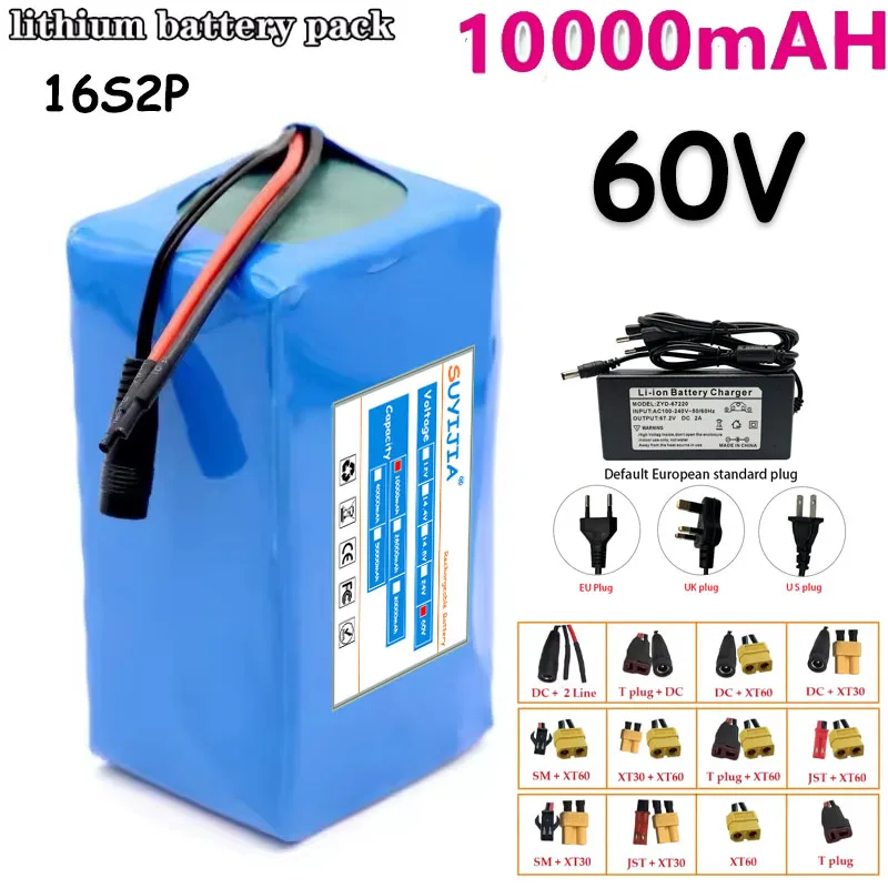 

Lithium-ion Battery with Integrated BMS, Suitable for Lithium-ion Battery 18650 , 67.2V, 10000mAh 750W 16s2p, 60v, 10ah, 1000W