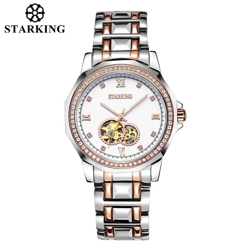 starking Men's Watch simple diamond-set automatic mechanical equipped with 8N24 movement sapphire glass waterproof watch