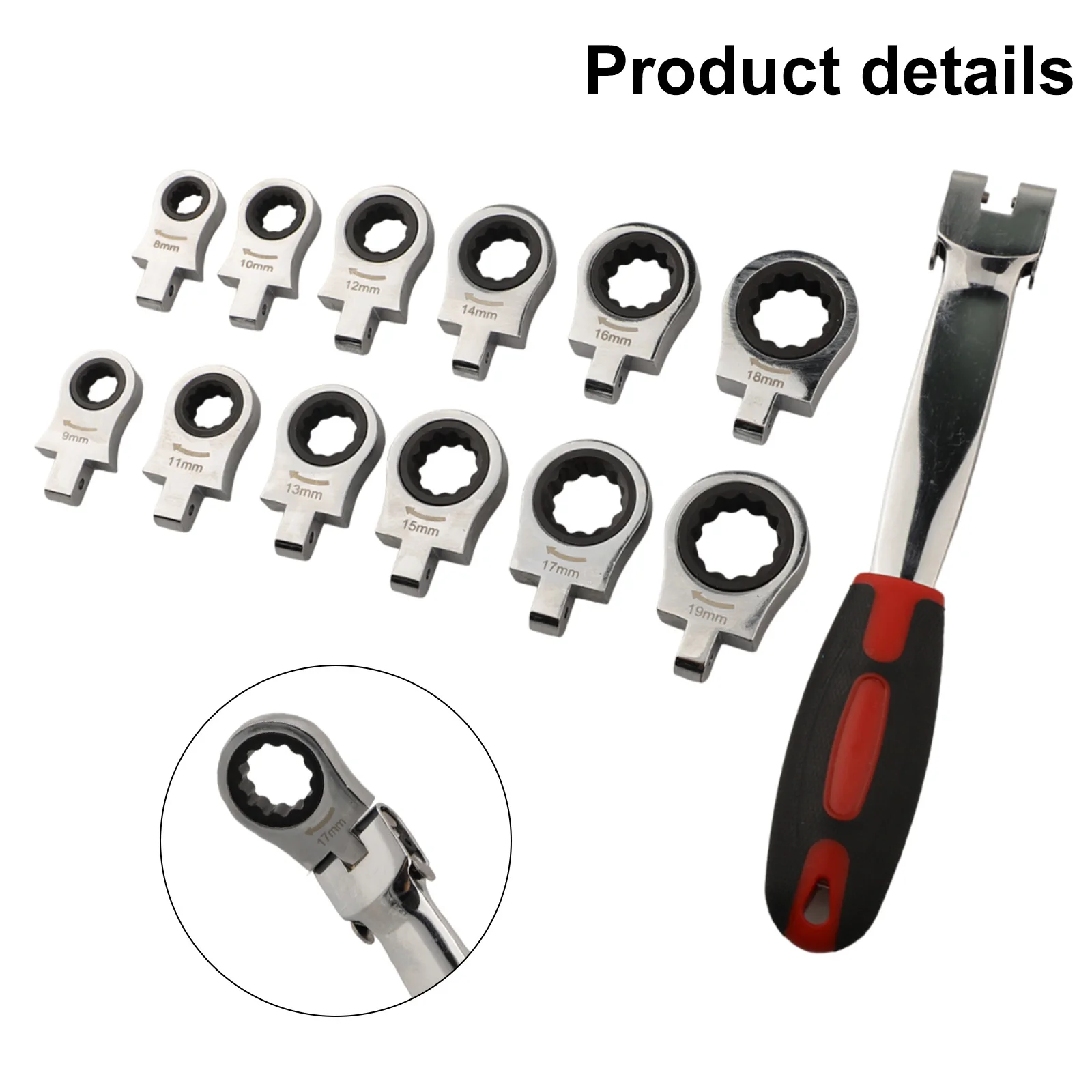 12-in-1 Wrench Set Interchangeable Head Wrench Multiple Functionalities Toolbox Essential Versatile Tool Convenient Wrench Set