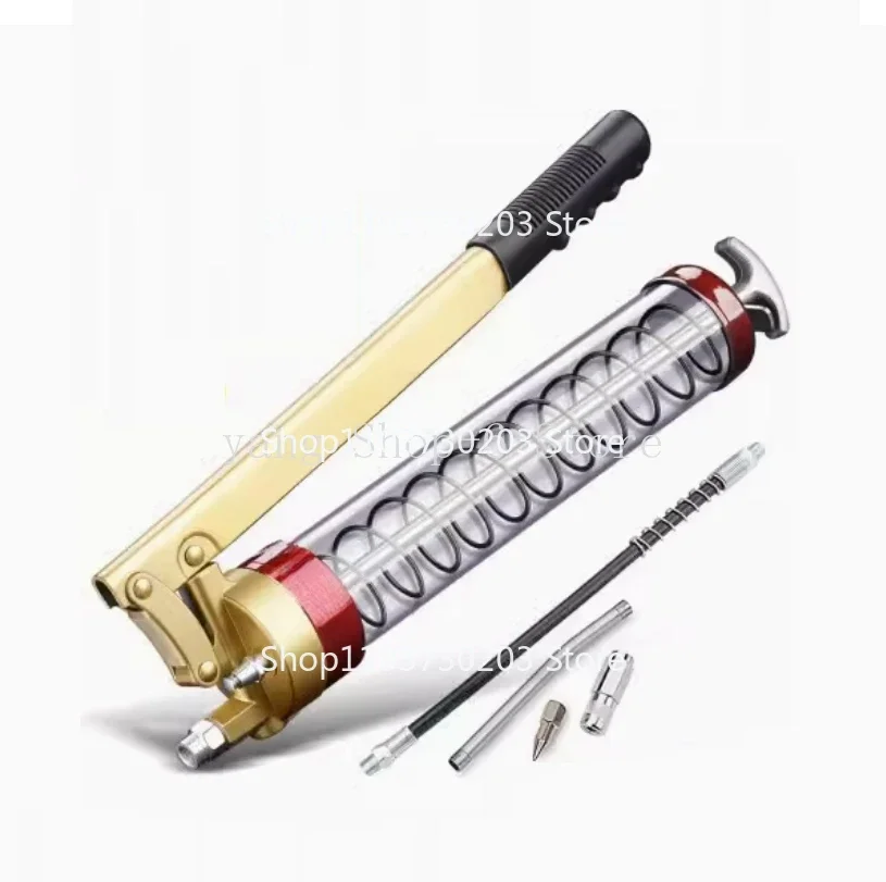 

High pressure transparent heavy duty 14000PSI grease gun pistol grip 600cc lubrication with metal extension