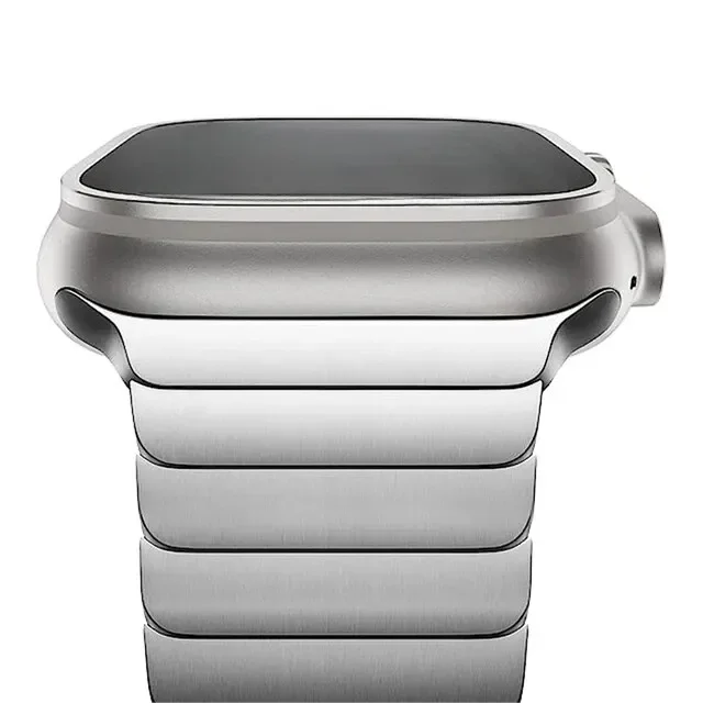 Luxe roestvrijstalen band voor Apple Watch Series 10 9 8 7 46 mm 45 mm 41 mm schakelarmband Iwatch Ultra 2 49 mm IWatch metalen band