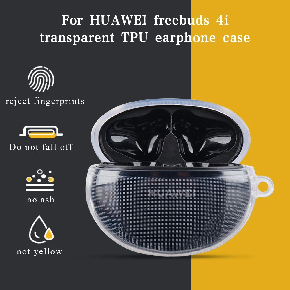 

Transparent TPU Case for Huawei Freebuds 4i Case for huawei freebuds 4i 4 i case Soft Silicone Cover freebuds4i free buds 4i Bag