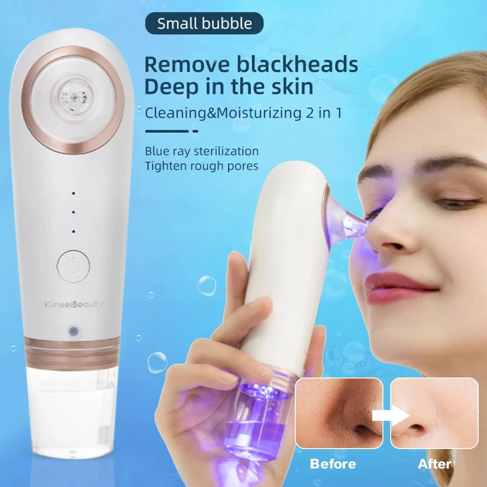 Small Bubble Blackhead Remover Machine Water Cycle Cleaning Blackheads Electric Deep Face Cleaning Skin Care Beauty Device