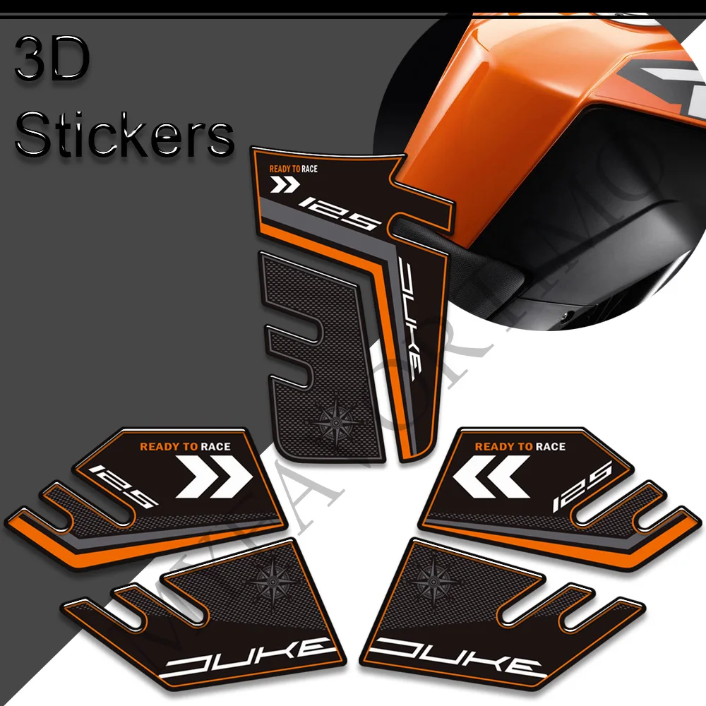 

For KTM Duke 125 Motorcycle Fairing Fender Protector Tank Pad Side Grips Gas Fuel Oil Kit Knee Stickers Decals