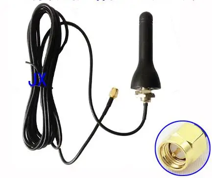 

SMA male 868MHz RFID antenna GSM GPRS counter screw OTC antenna with RG 174 cable no ground 915M stubby rubber antnena