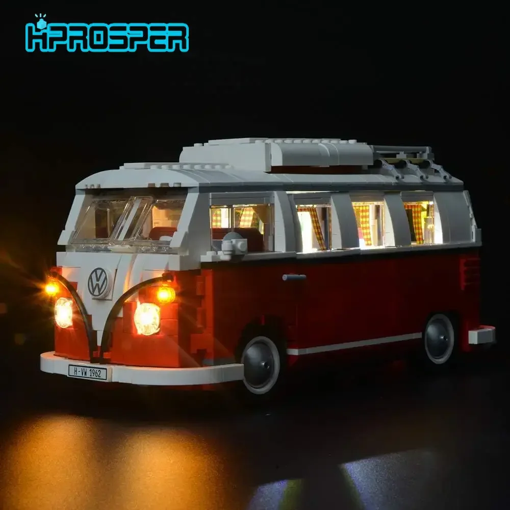 Luces LED Hprosper para lámpara decorativa LEGO Creator Volkswagen T1 Camper Van con caja de batería (no incluye bloques de construcción)