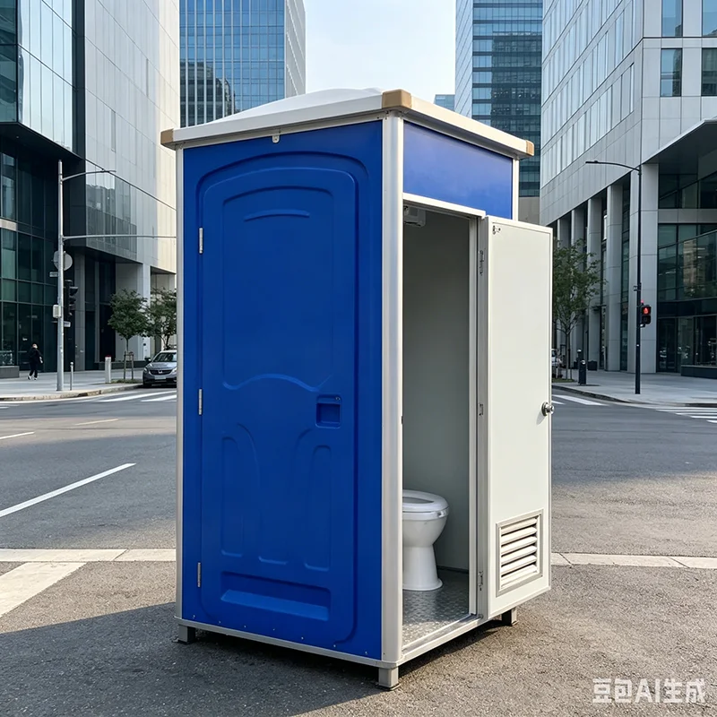 Waterproof Prebuilt Mobile Toilet Booth Portable Outdoor Restroom with Waste Tank for Construction and Camping Activities