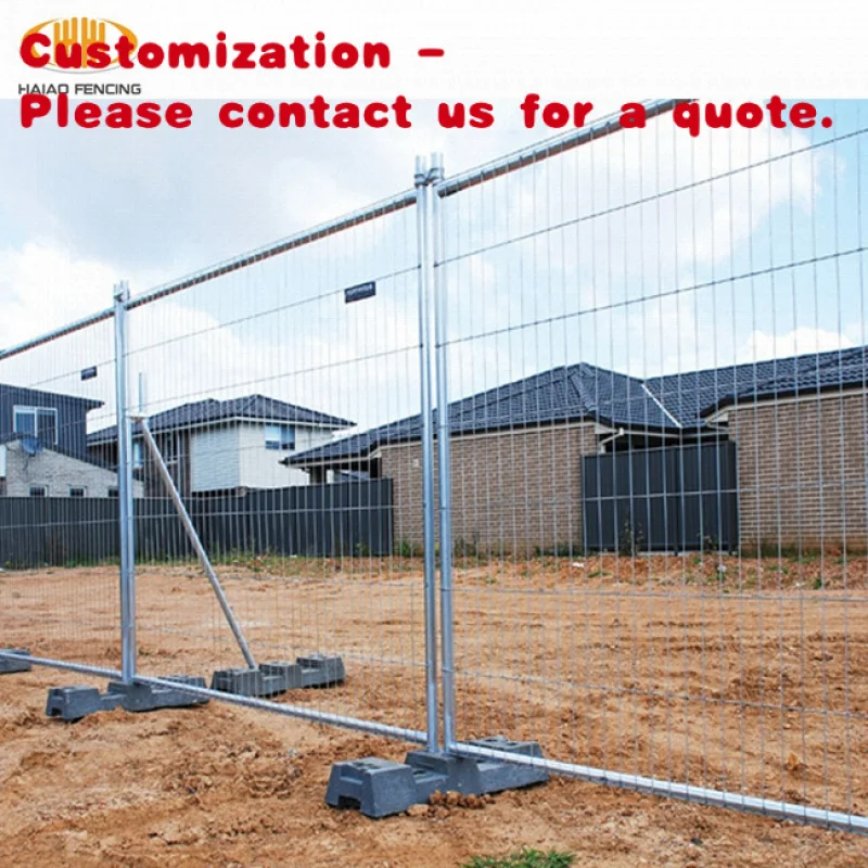

custom.Portable Metal Welded Wire Mesh Heras Style Building Site Removable Australian Temporary Wire Fence with Base Austral