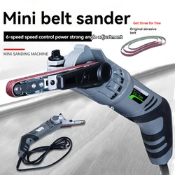 Hand-Holding Belt Sander Sandpaper 220V YL-330 Small Portable Metal Sandpaper Polishing Machine Belt Sander Grinder