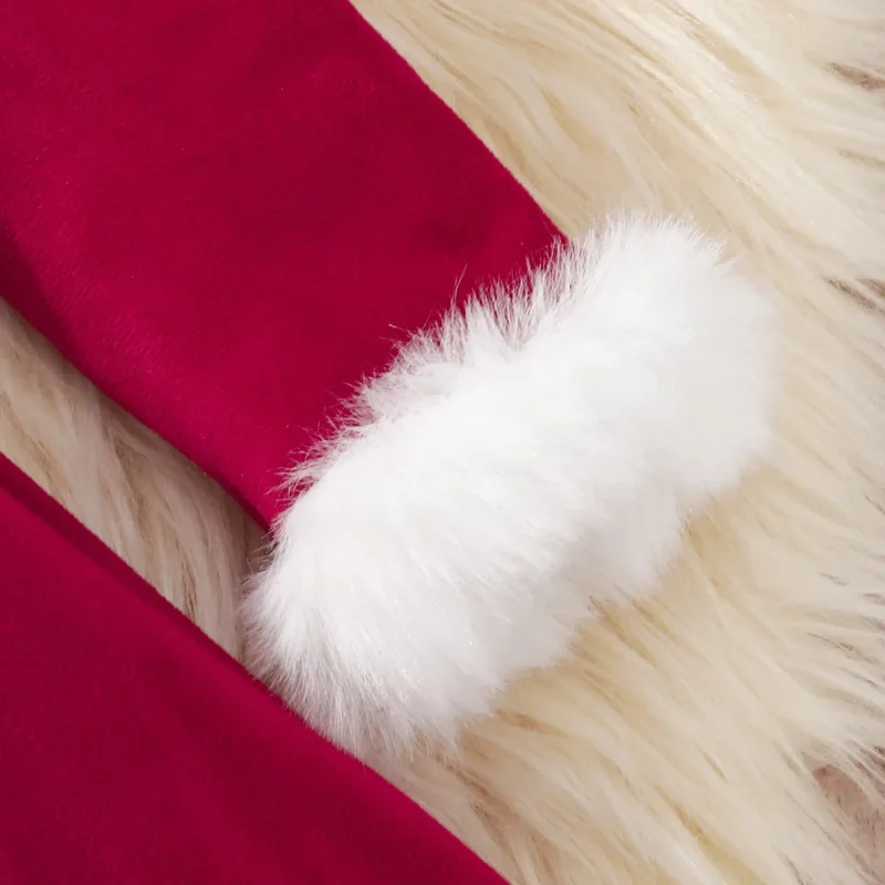 Bebê meninas natal vestidos com capuz papai noel manga longa inverno vermelho festa de natal vestido princesa crianças natal disfraz vestido