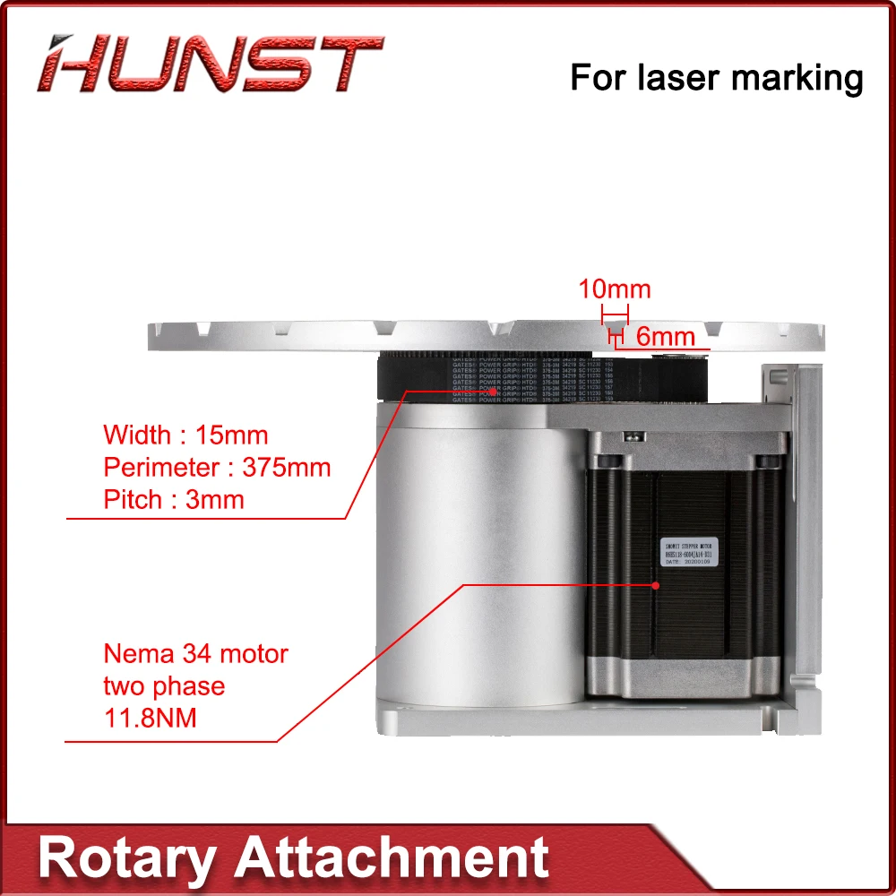 Hunst D30 Rotary Unit Diameter 300mm 20 Pen Slots Rotary Table + Driver DM5042 for Fiber Laser Marking Machine DIY Pen Gift