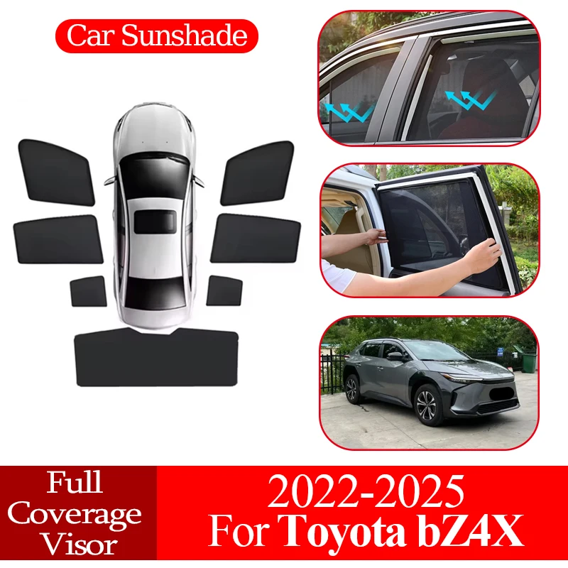 

Автомобильный магнитный сетчатый солнцезащитный козырек с защитой от УФ-лучей, солнцезащитный козырек, защита конфиденциальности, автозапчасти для Toyota bZ4X 2022 2023 2024 2025