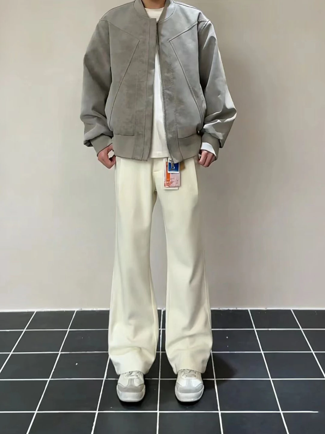 

Мужские повседневные брюки Cleanfit цвета хаки, весенняя модная модель, удлиняющие ноги, прямые брюки для молодых мужчин